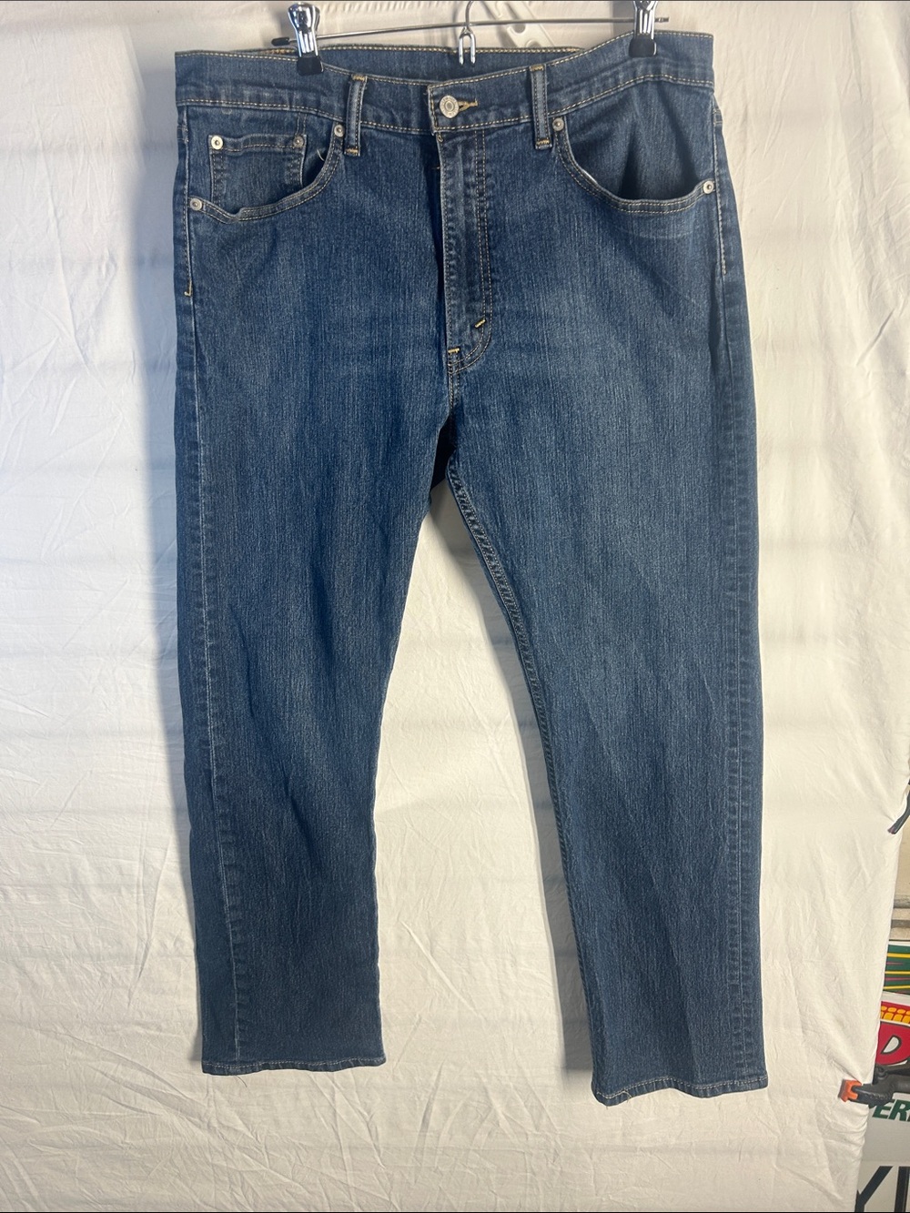Levi's Men's Straight-Leg Denim Jeans in Mid Blue